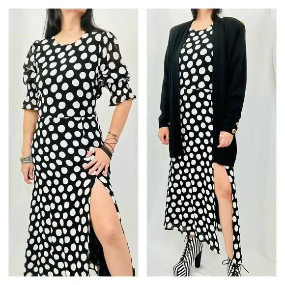 Reformation Carolena Luna Polka Dot Maxi Dress - Picture 8 of 14